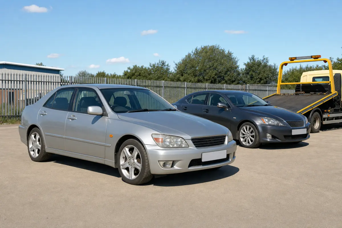 Lexus IS being assessed for scrap car collection