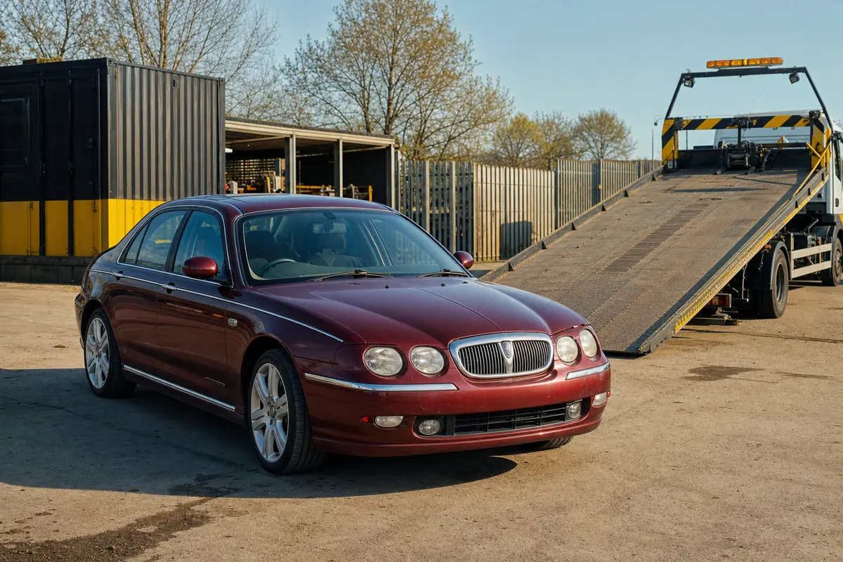 Rover 75 being assessed for scrap car collection