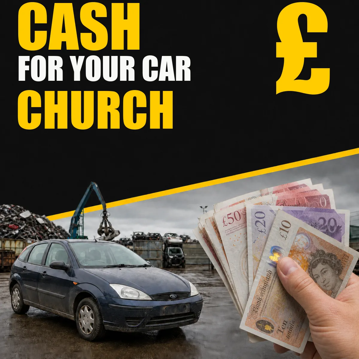 Cash for your car in Church from Blackburn Scrap Yard