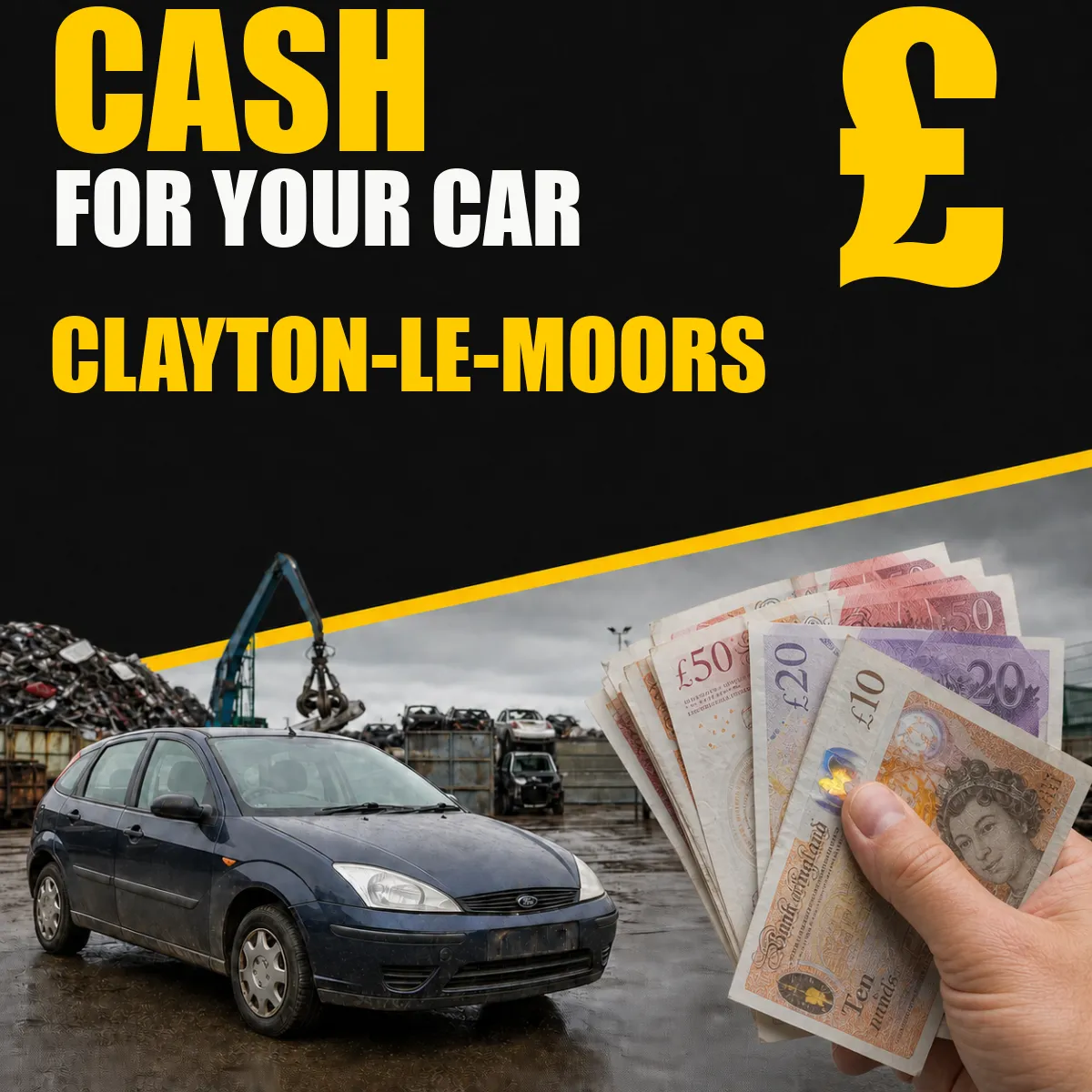Cash for your car in Clayton-le-Moors from Blackburn Scrap Yard