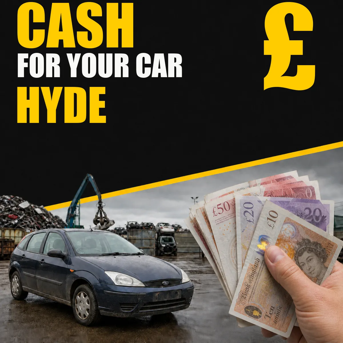 Cash for your car in Hyde from Blackburn Scrap Yard