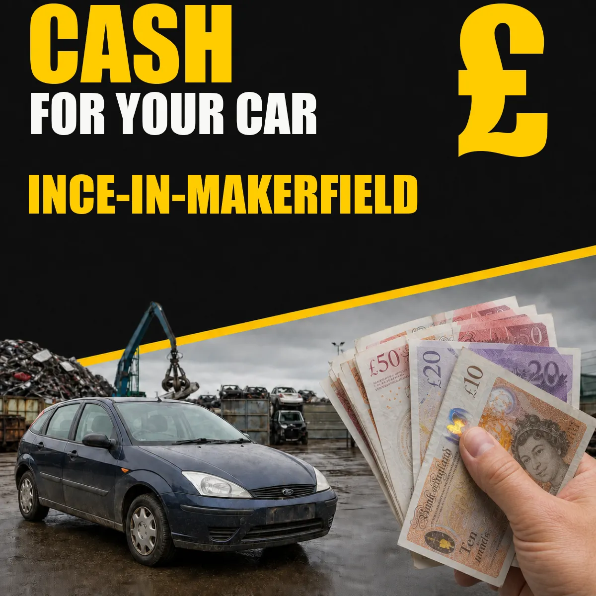 Cash for your car in Ince-in-Makerfield from Blackburn Scrap Yard