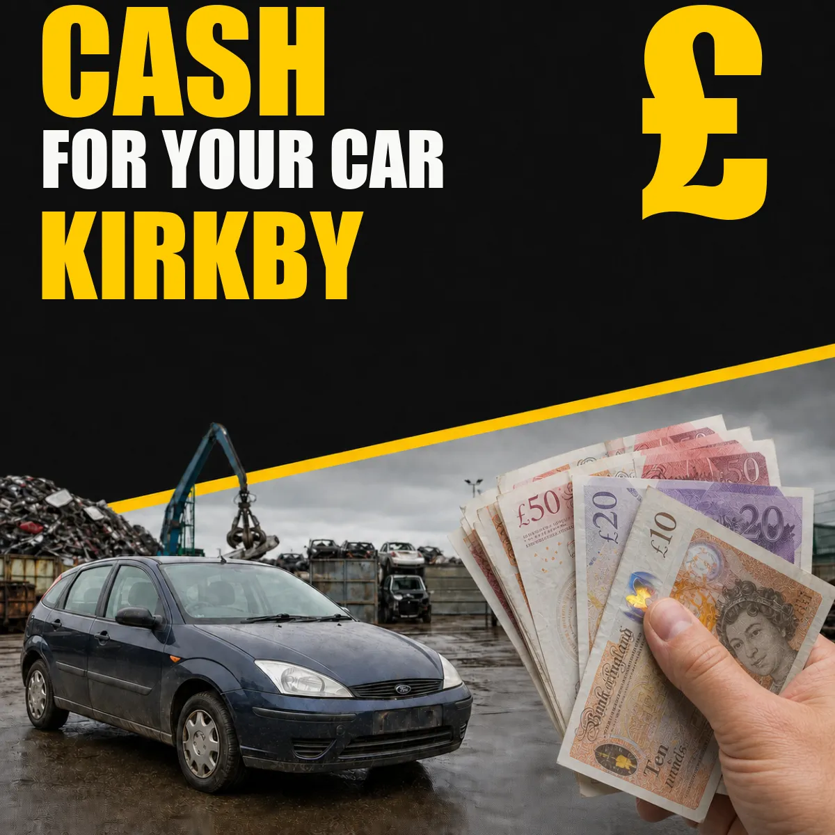 Cash for your car in Kirkby from Blackburn Scrap Yard