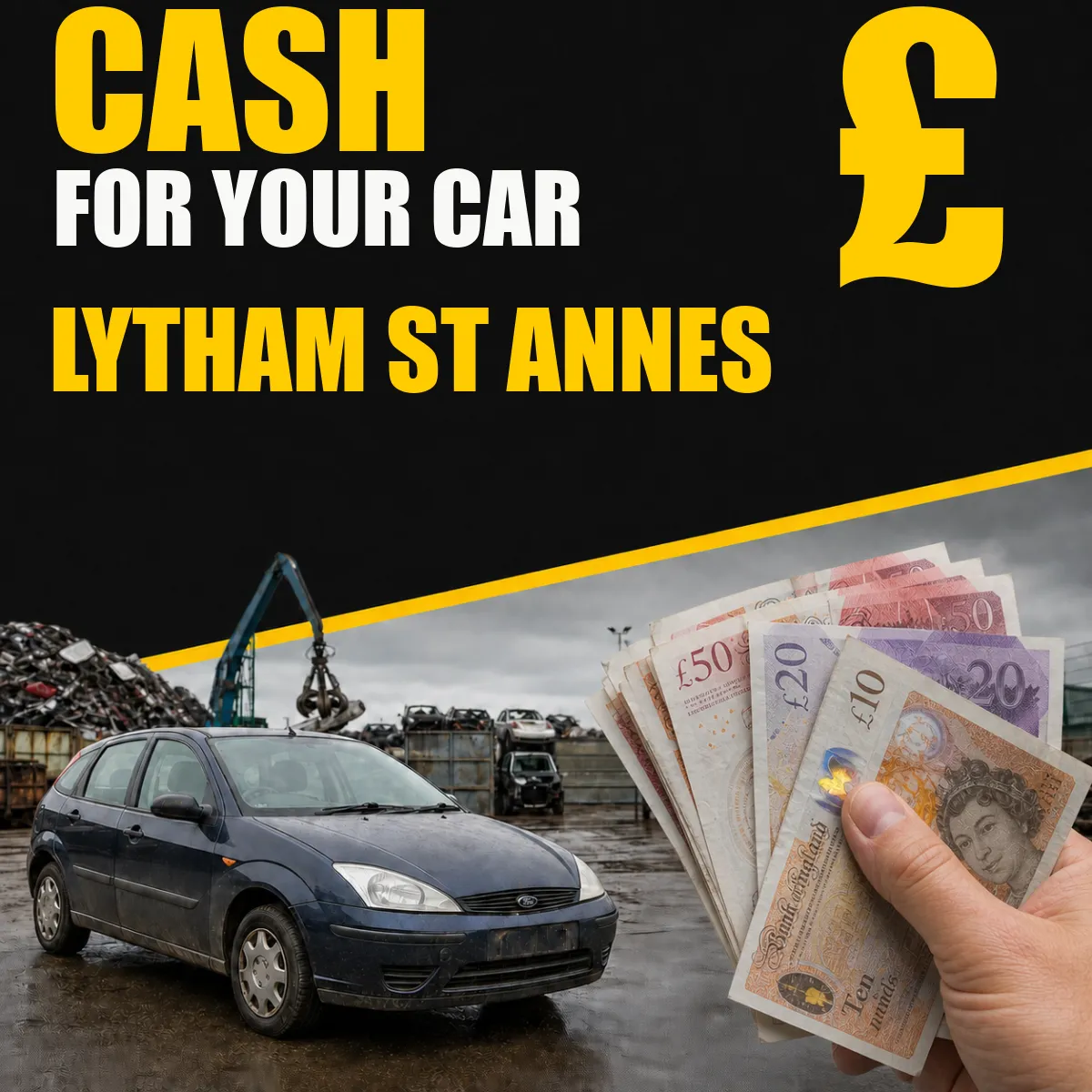 Cash for your car in Lytham St Annes from Blackburn Scrap Yard