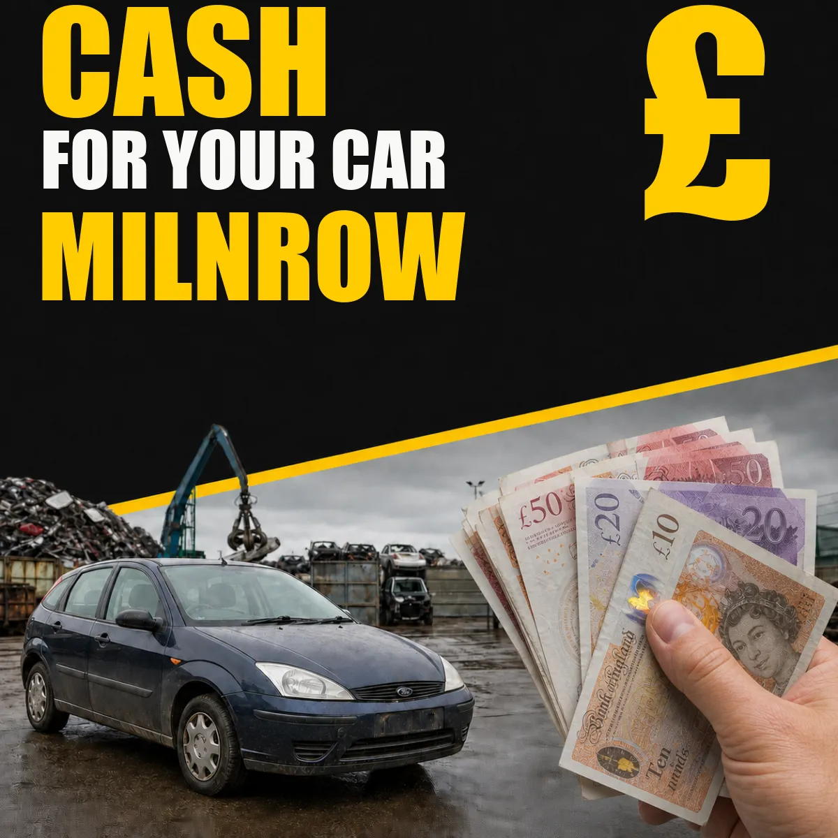 Cash for your car in Milnrow from Blackburn Scrap Yard