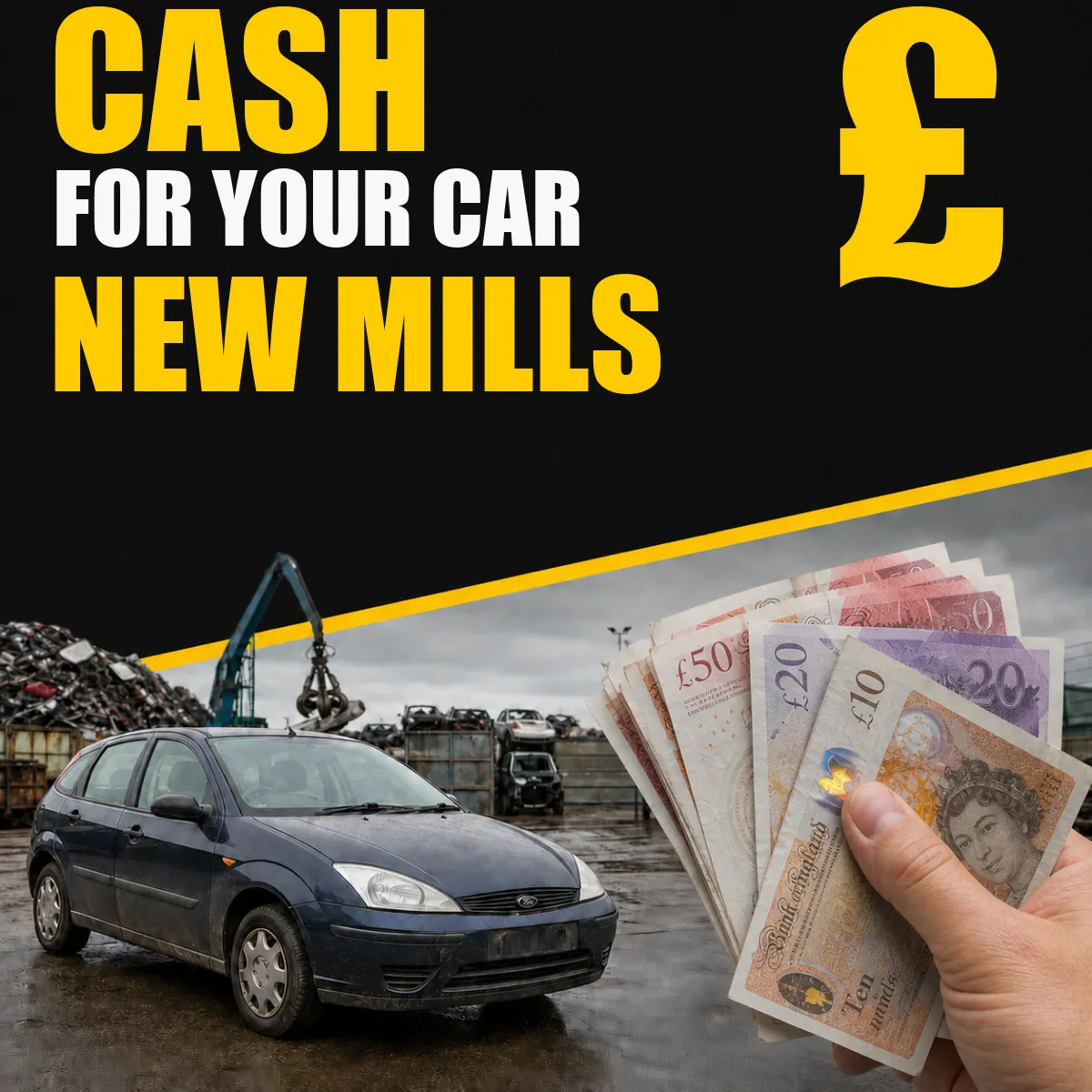 Cash for your car in New Mills from Blackburn Scrap Yard