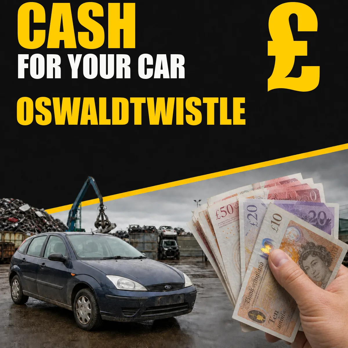 Cash for your car in Oswaldtwistle from Blackburn Scrap Yard