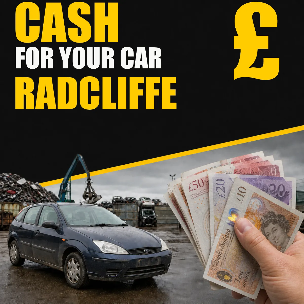 Cash for your car in Radcliffe from Blackburn Scrap Yard