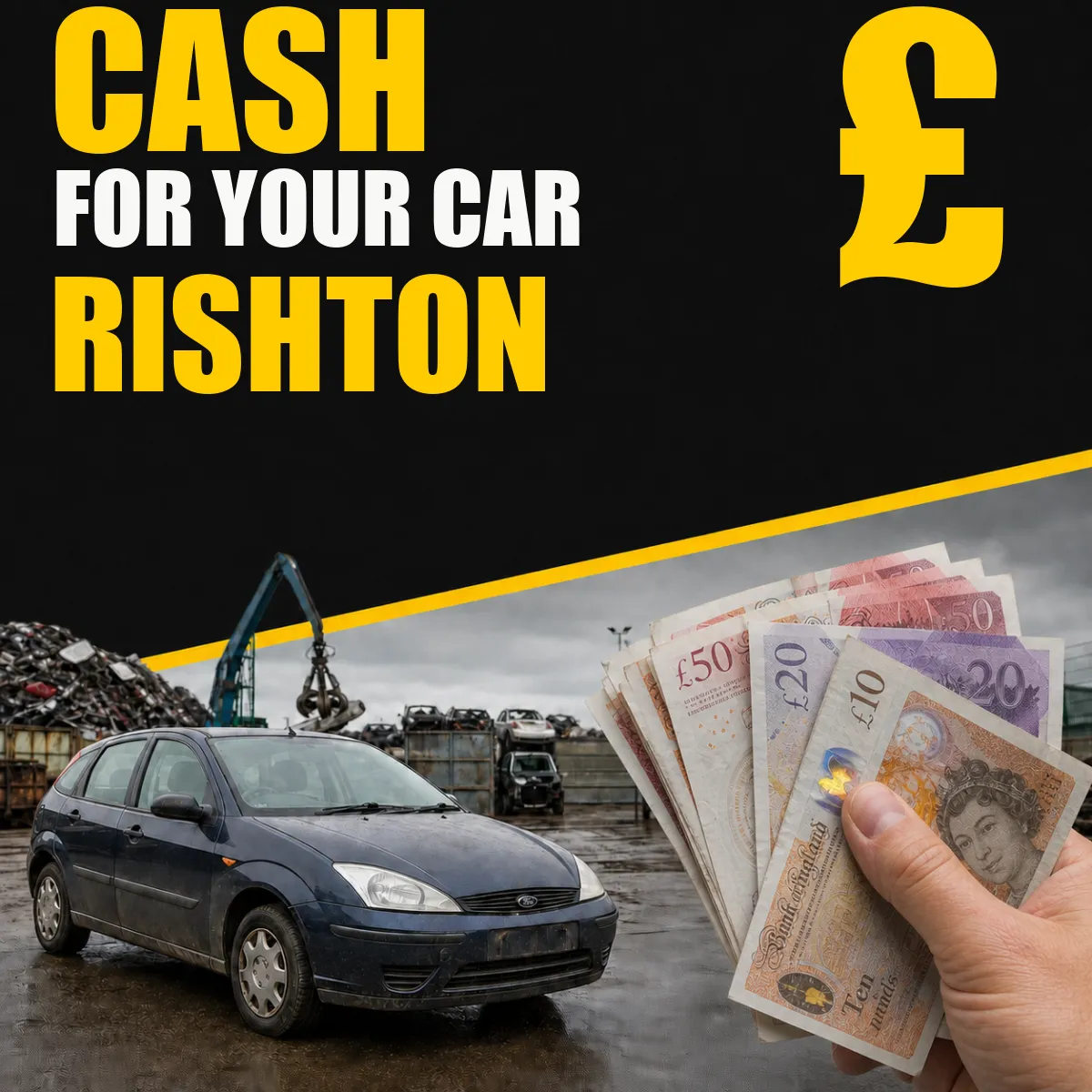 Cash for your car in Rishton from Blackburn Scrap Yard