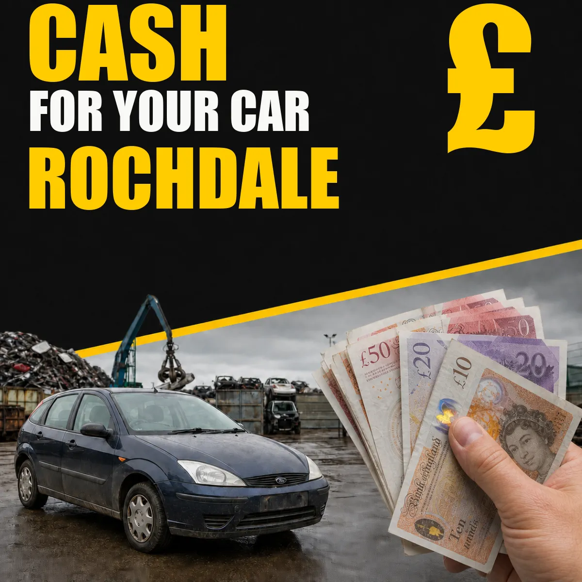 Cash for your car in Rochdale from Blackburn Scrap Yard