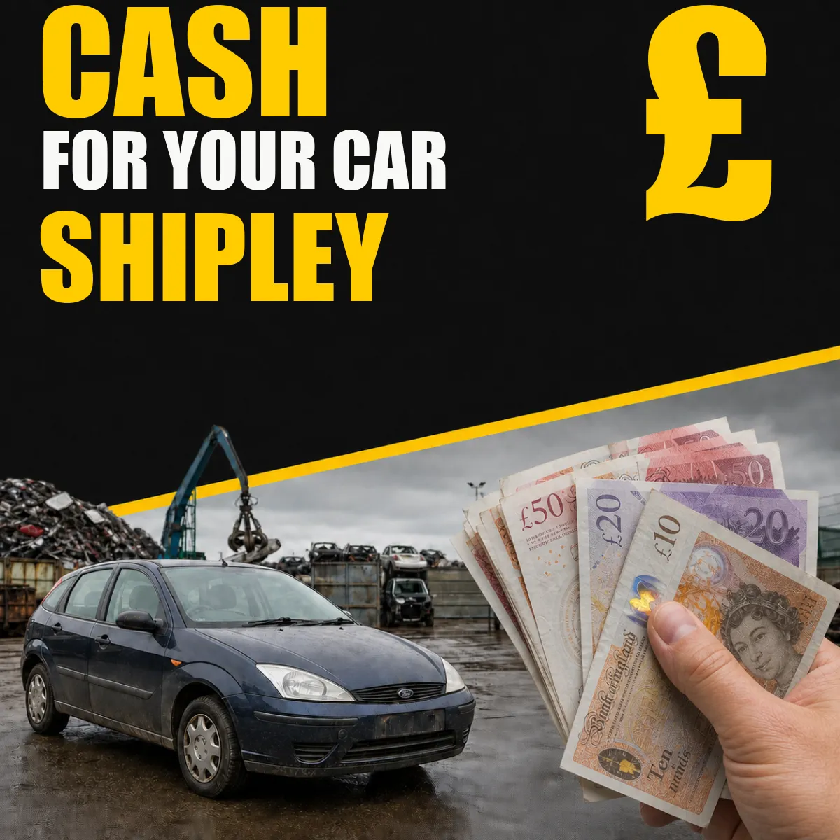 Cash for your car in Shipley from Blackburn Scrap Yard