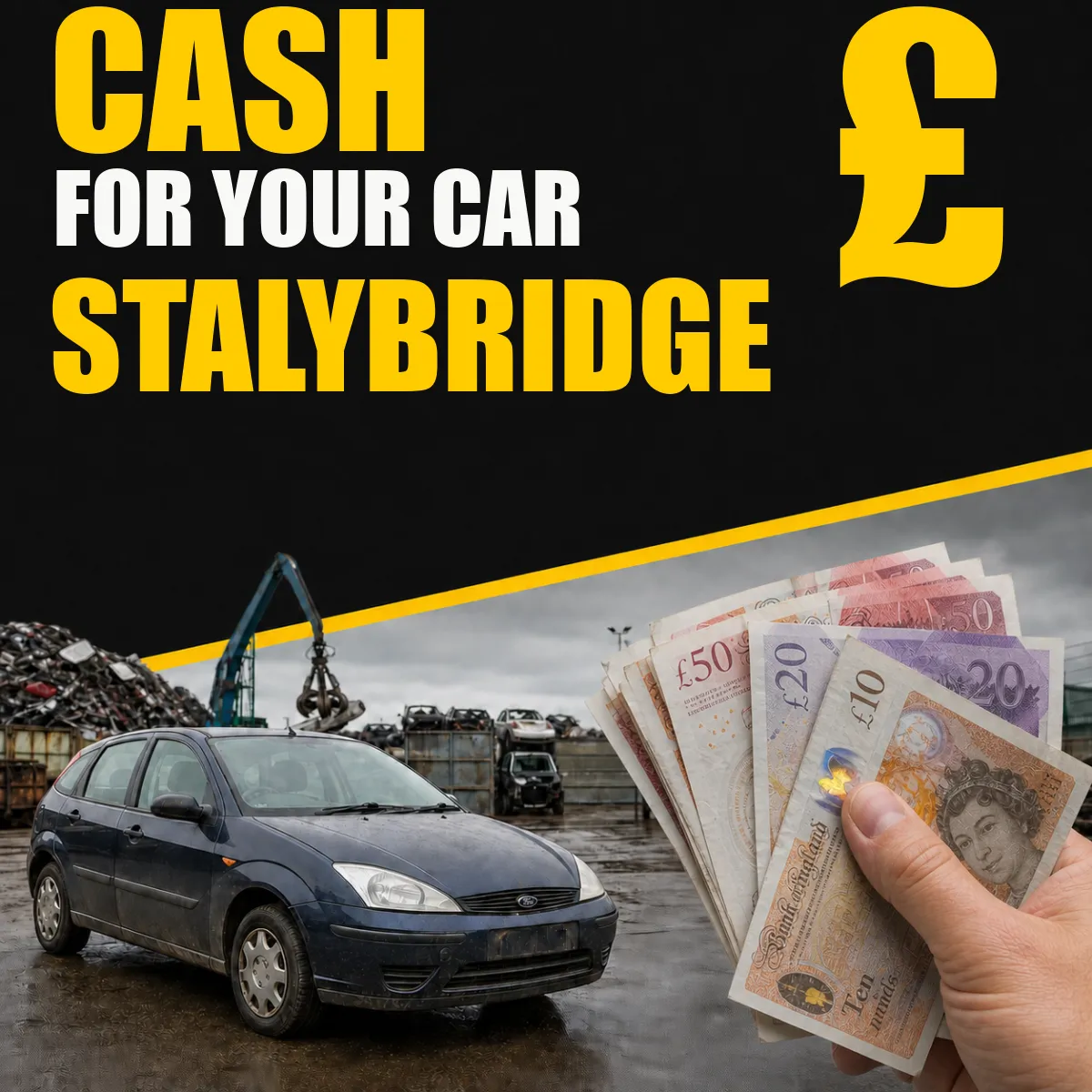 Cash for your car in Stalybridge from Blackburn Scrap Yard