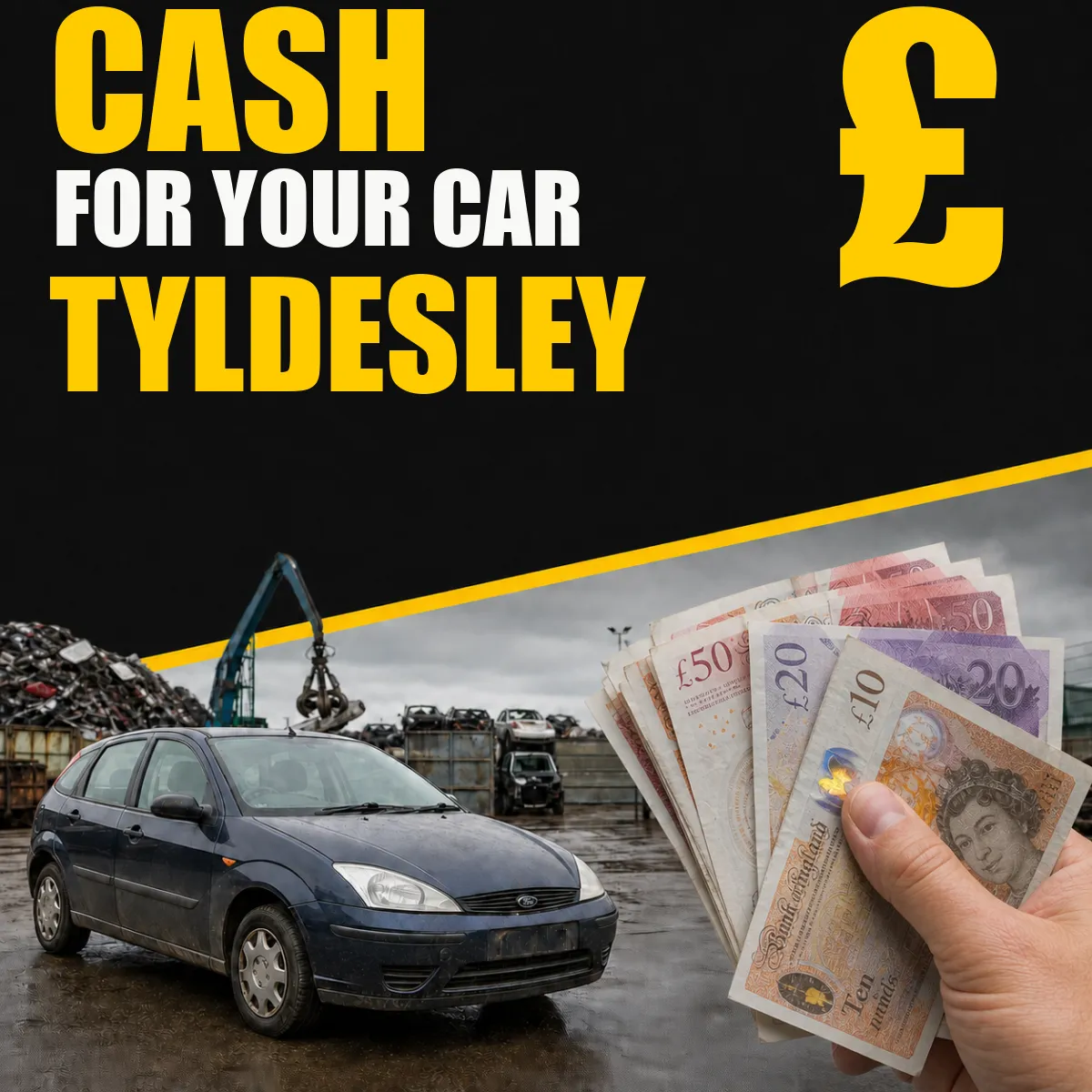 Cash for your car in Tyldesley from Blackburn Scrap Yard