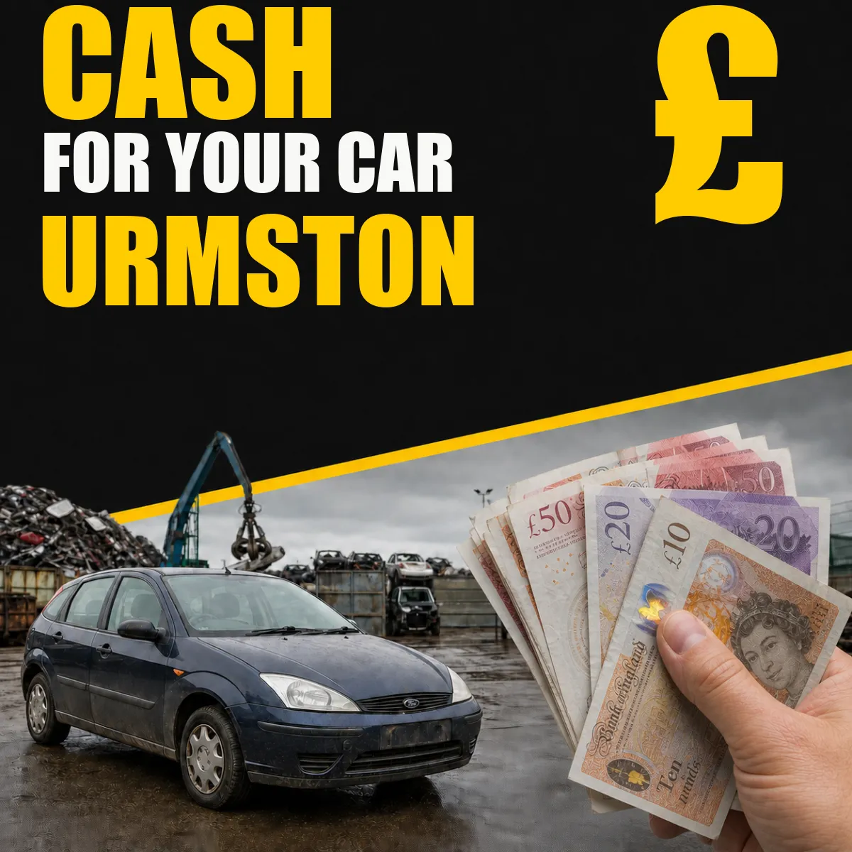 Cash for your car in Urmston from Blackburn Scrap Yard