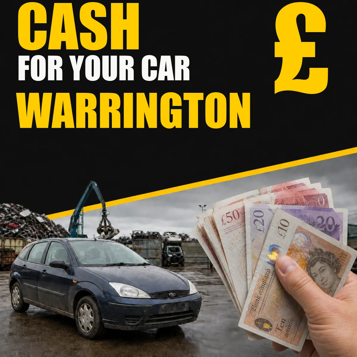 Cash for your car in Warrington from Blackburn Scrap Yard