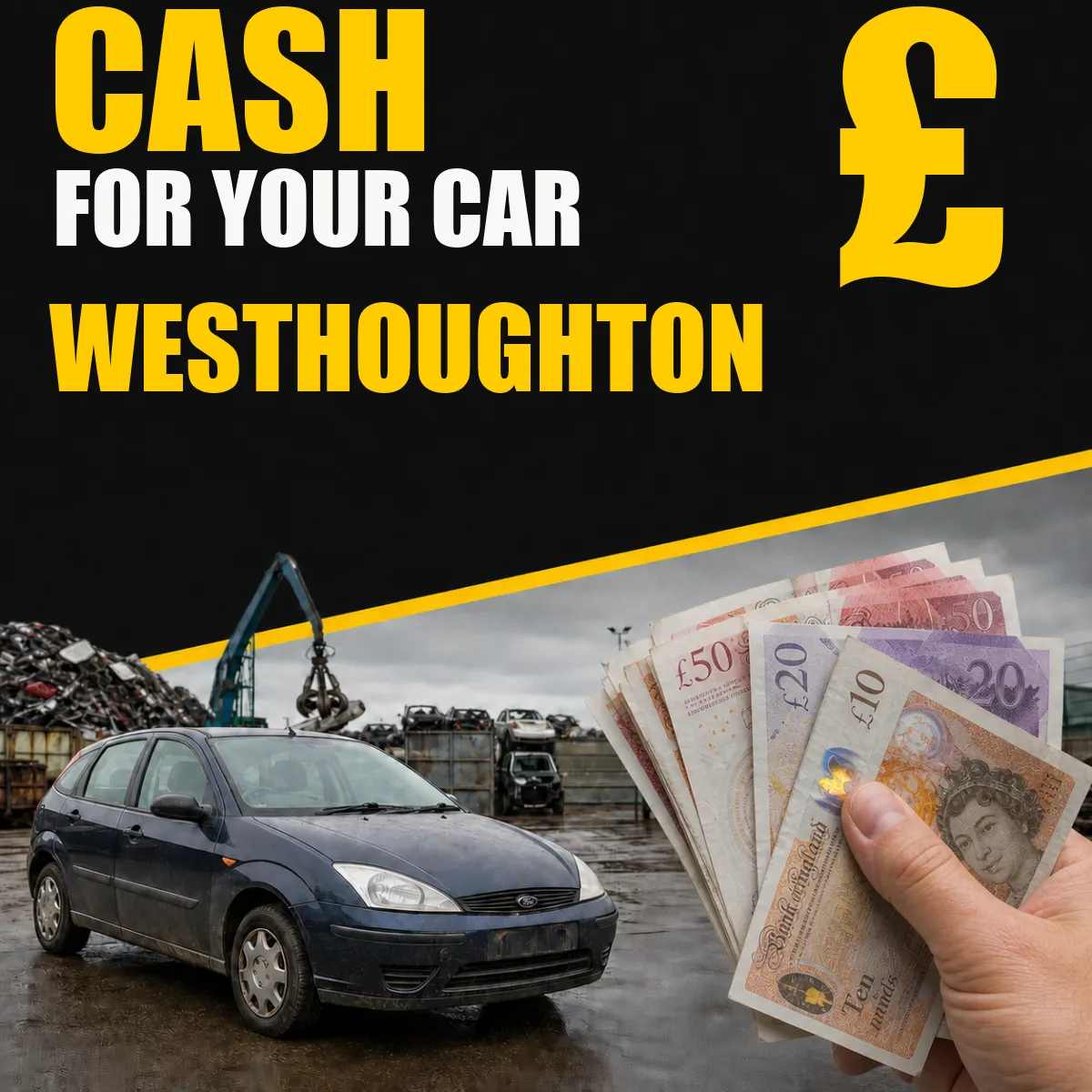 Cash for your car in Westhoughton from Blackburn Scrap Yard