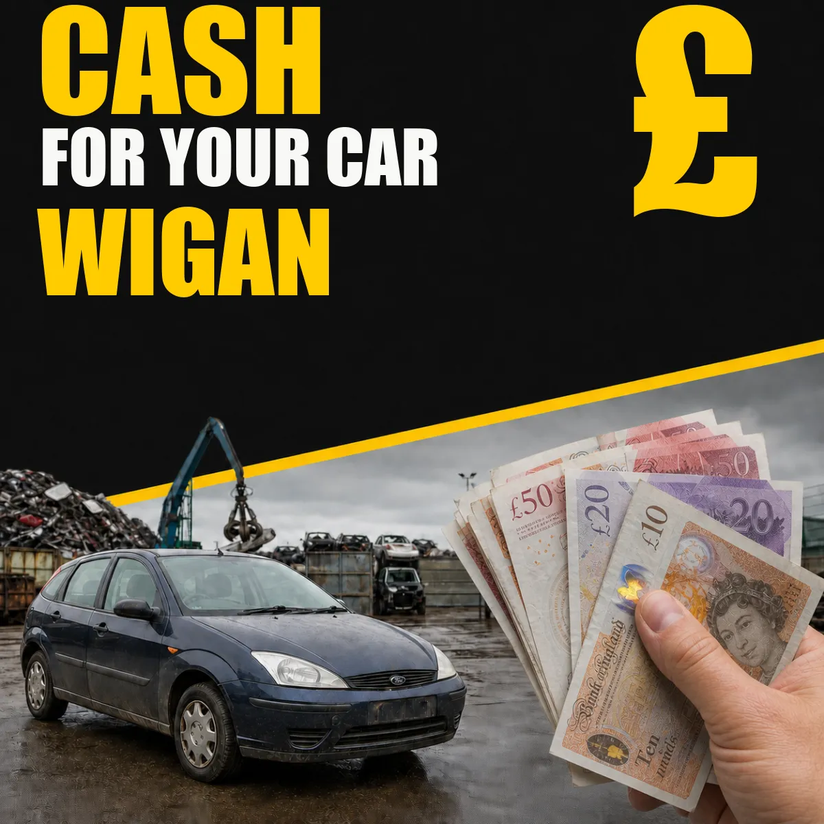 Cash for your car in Wigan from Blackburn Scrap Yard